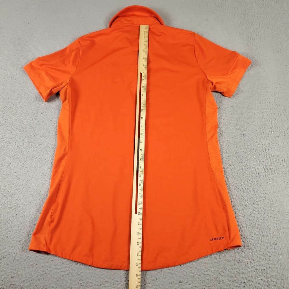 Adidas Polo Shirt Womens Size LT Orange Casual Golf Ladies Short Sleeve - Picture 3 of 6
